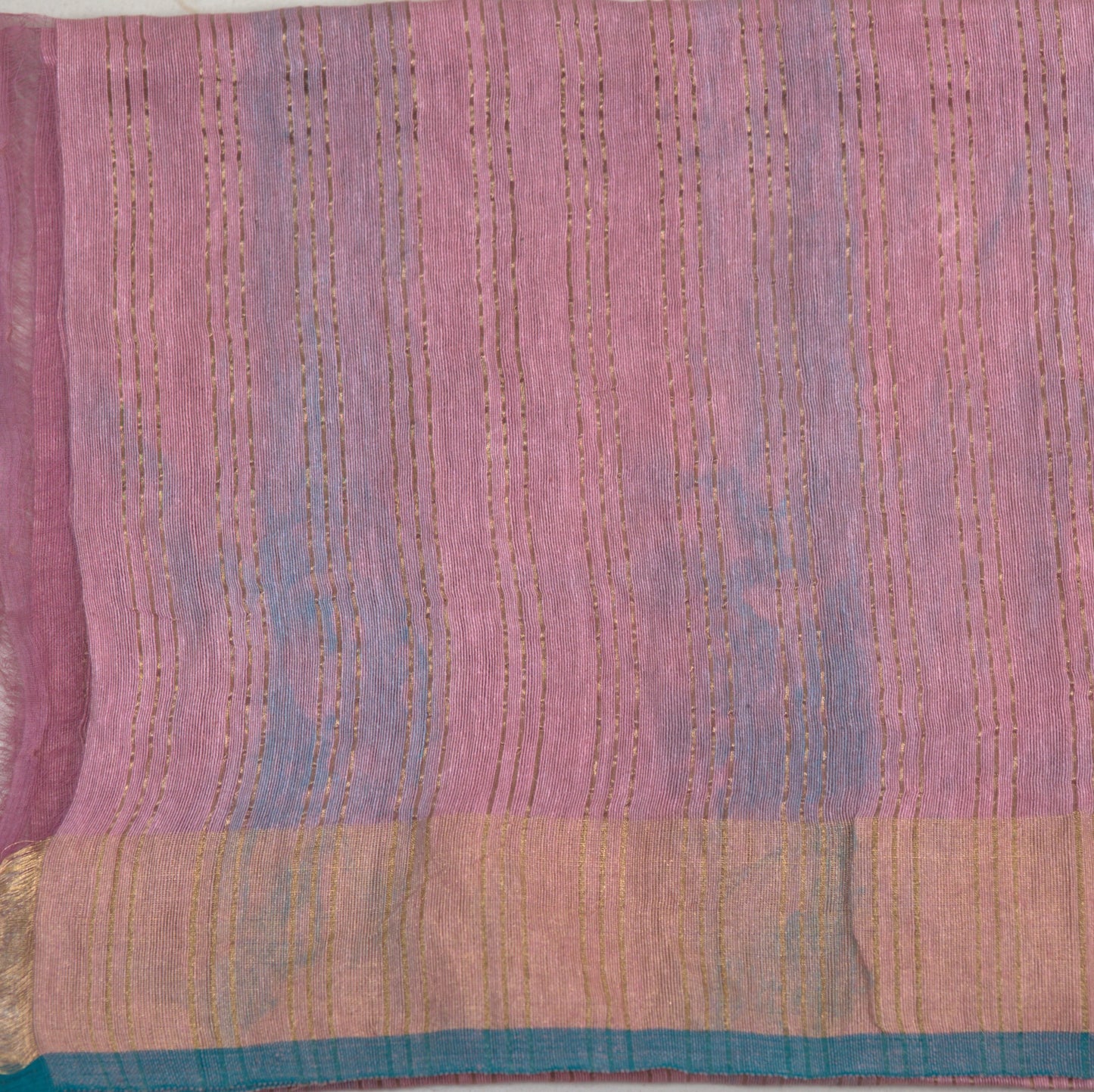 Pure Muslin Buta Saree with Attached Blouse with silk mark