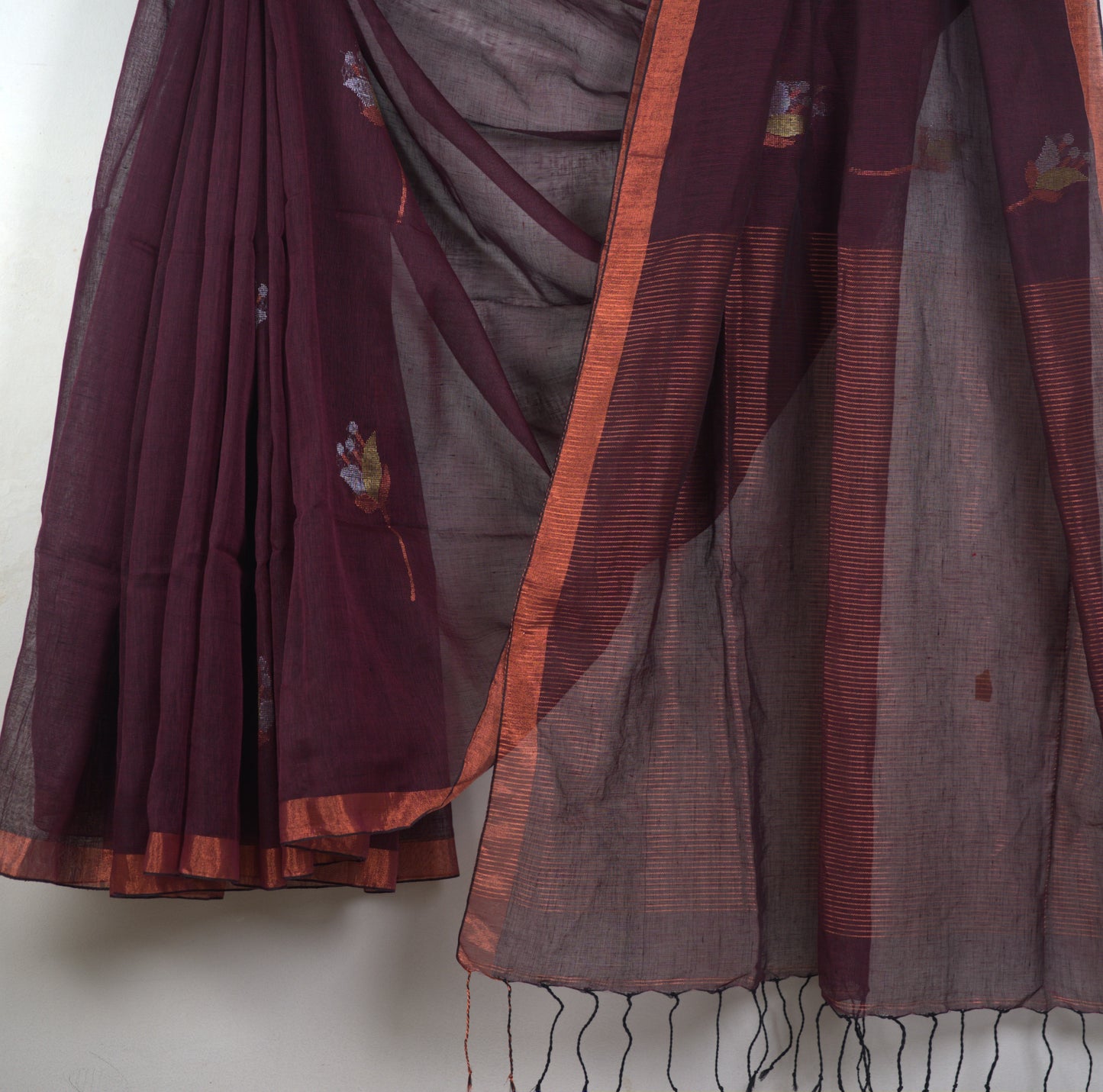 Linen by Linen 120 Count Saree with Running Blouse