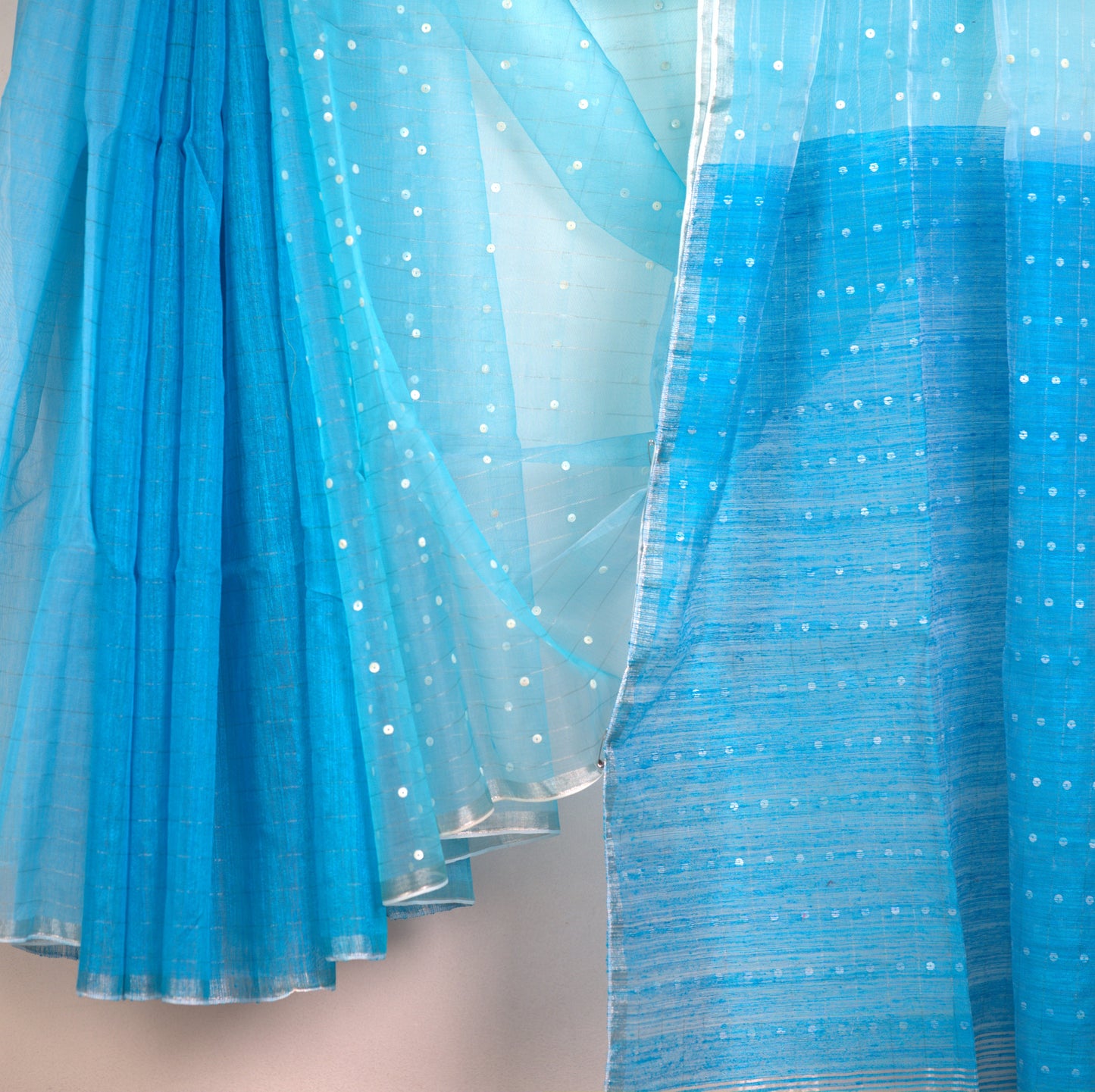 Seashel Saree with Attached Blouse and Silk Mark