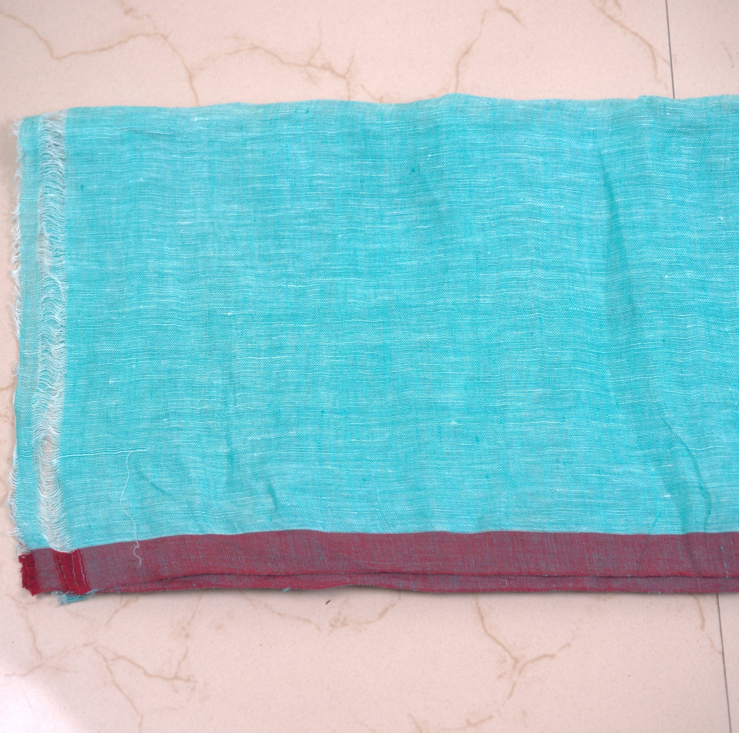Pure Jayshree 120 Count Linen by Linen Handloom Saree with Attached Blouse
