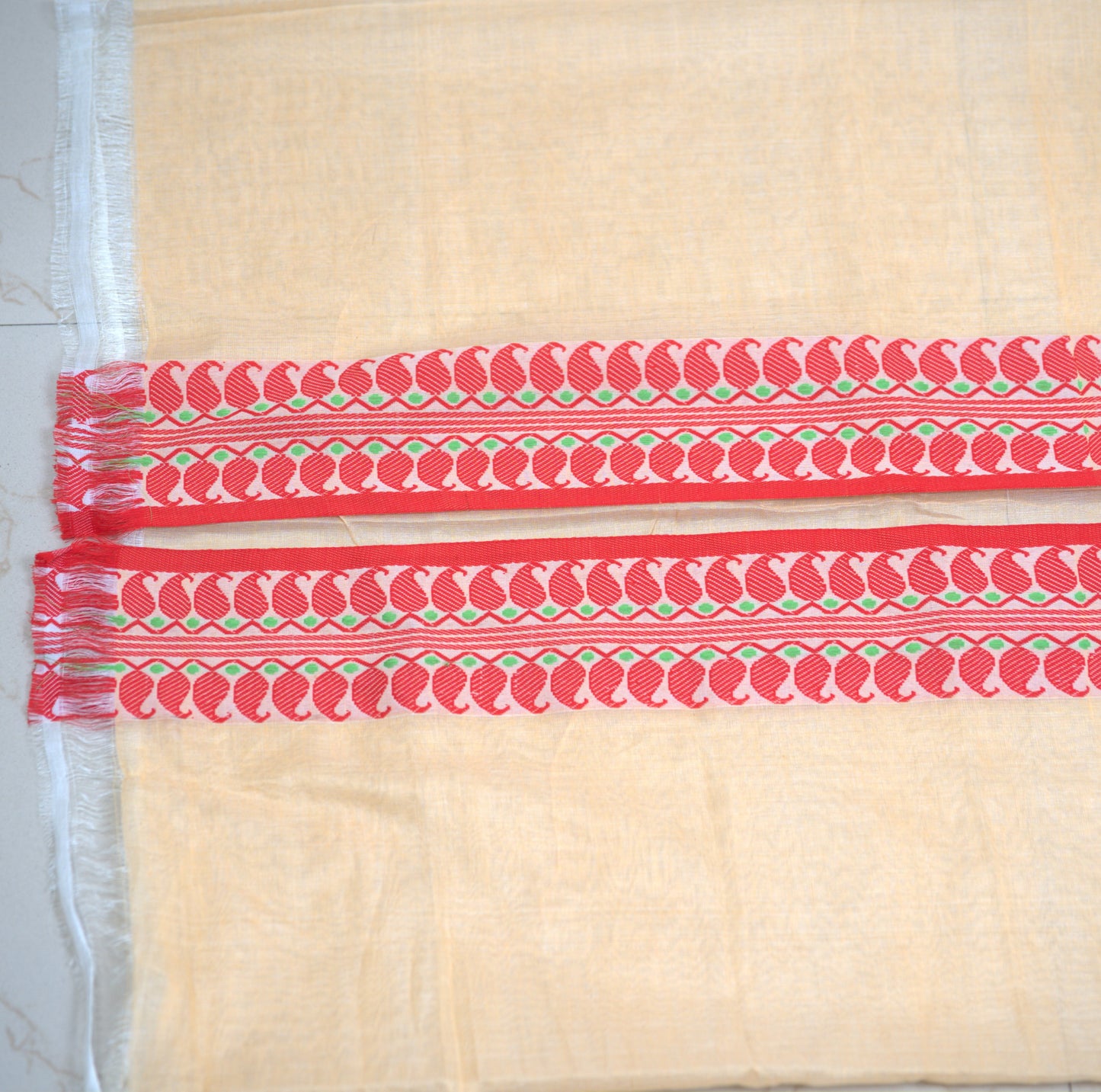 Pure Tussar Silk Saree with Attached Blouse