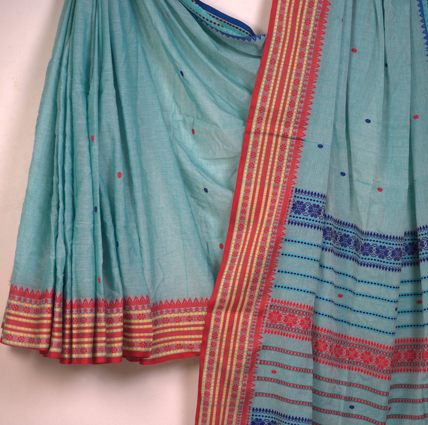 Ball Cotton 100 Count Saree with Attached Blouse