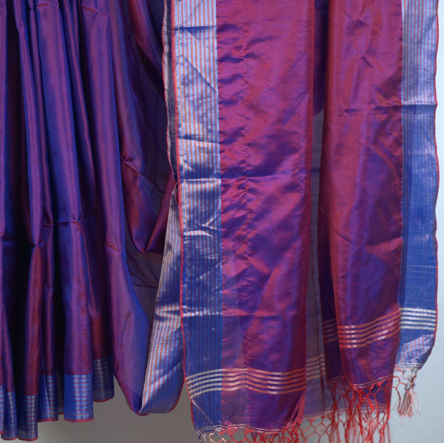 Silk Matka Saree with Attached Blouse