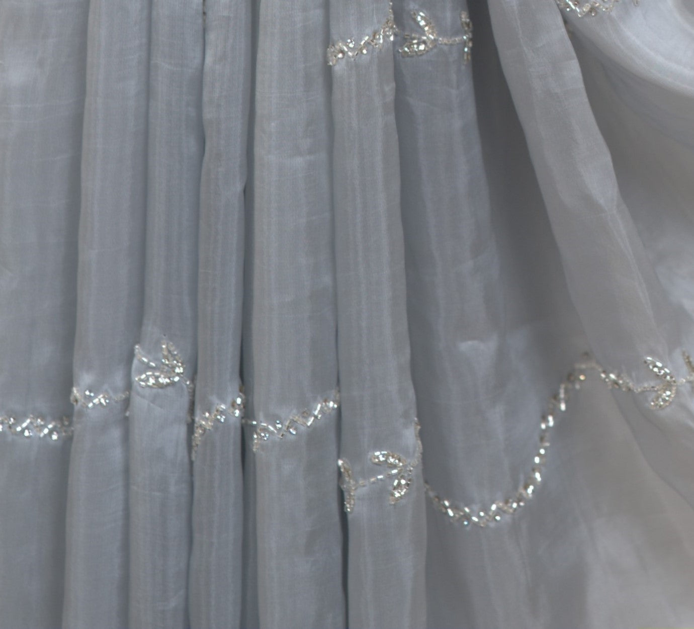 Ho Silk & Organza Saree with Katdhana & Stone Work | Attached full work Blouse