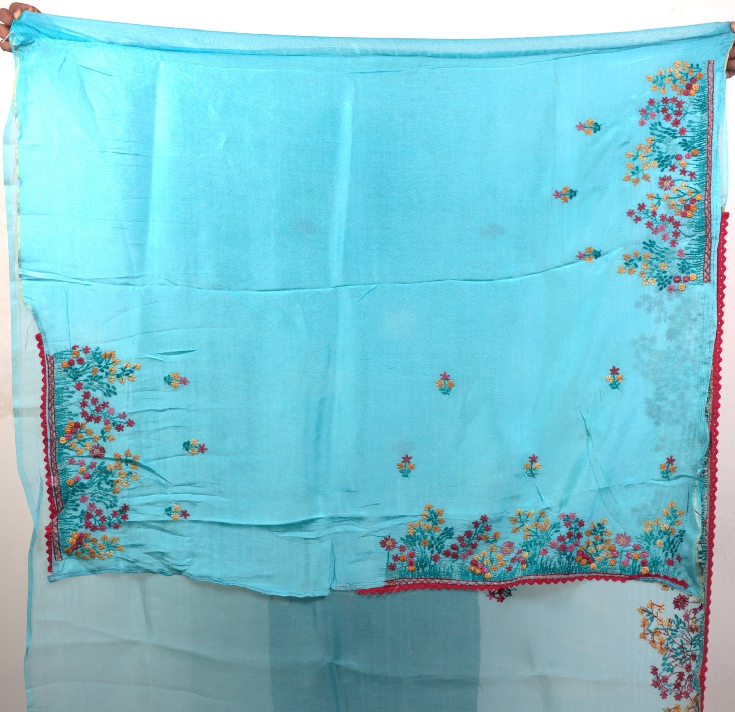Pure Organza Saree with Handwork Bulliyan Stitch & with all over work Blouse