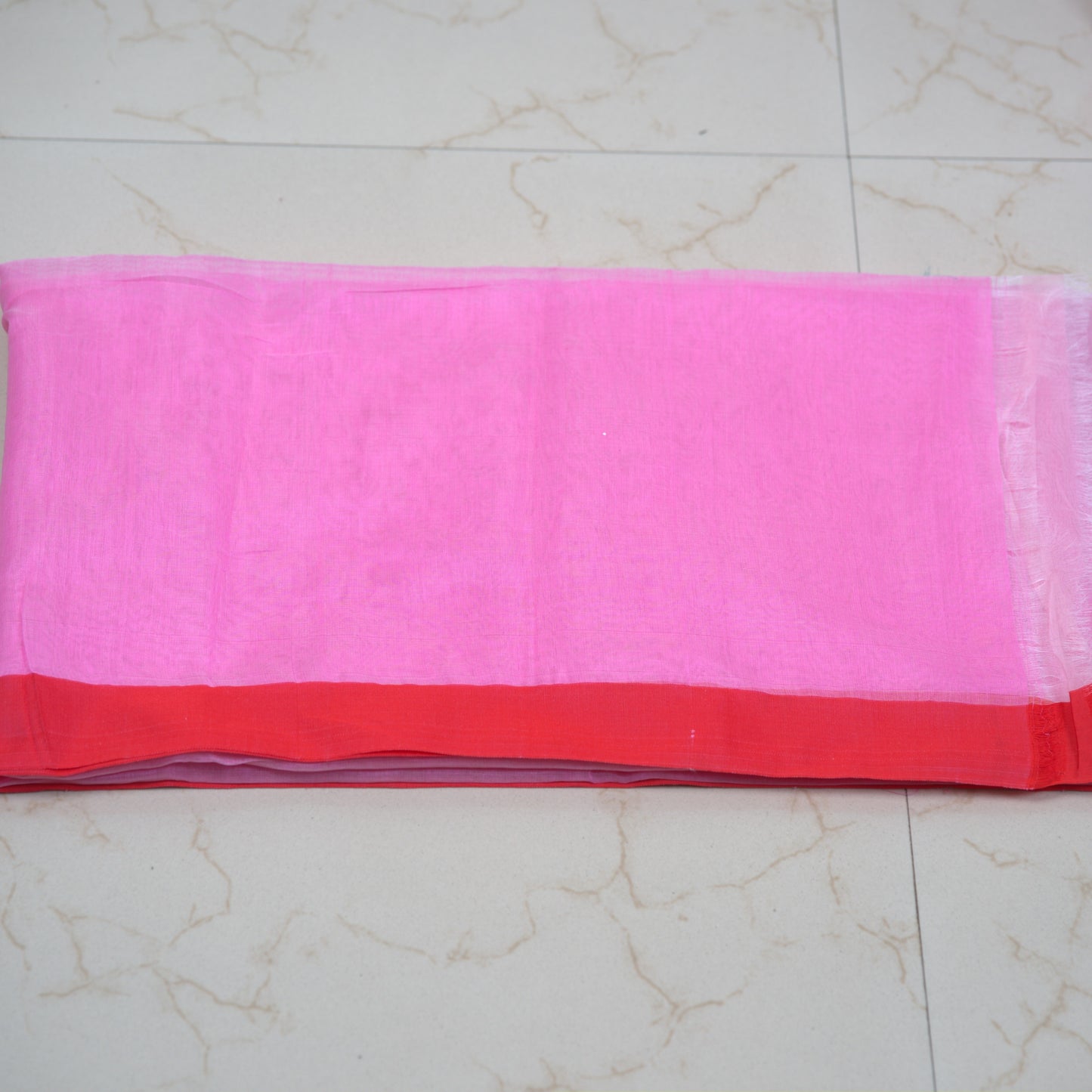 Muslin Jamdhani Saree with Attached Blouse – Silk Mark Certified