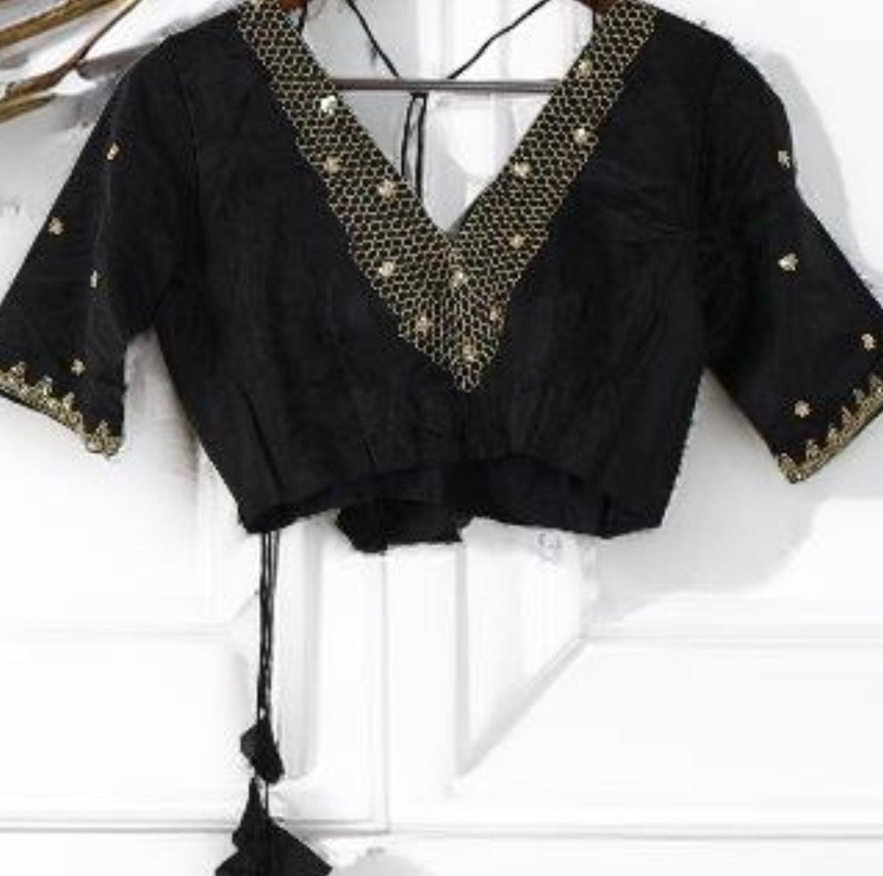 Chinon Fabric Saree with Katdhana Work & Readymade work  Blouse