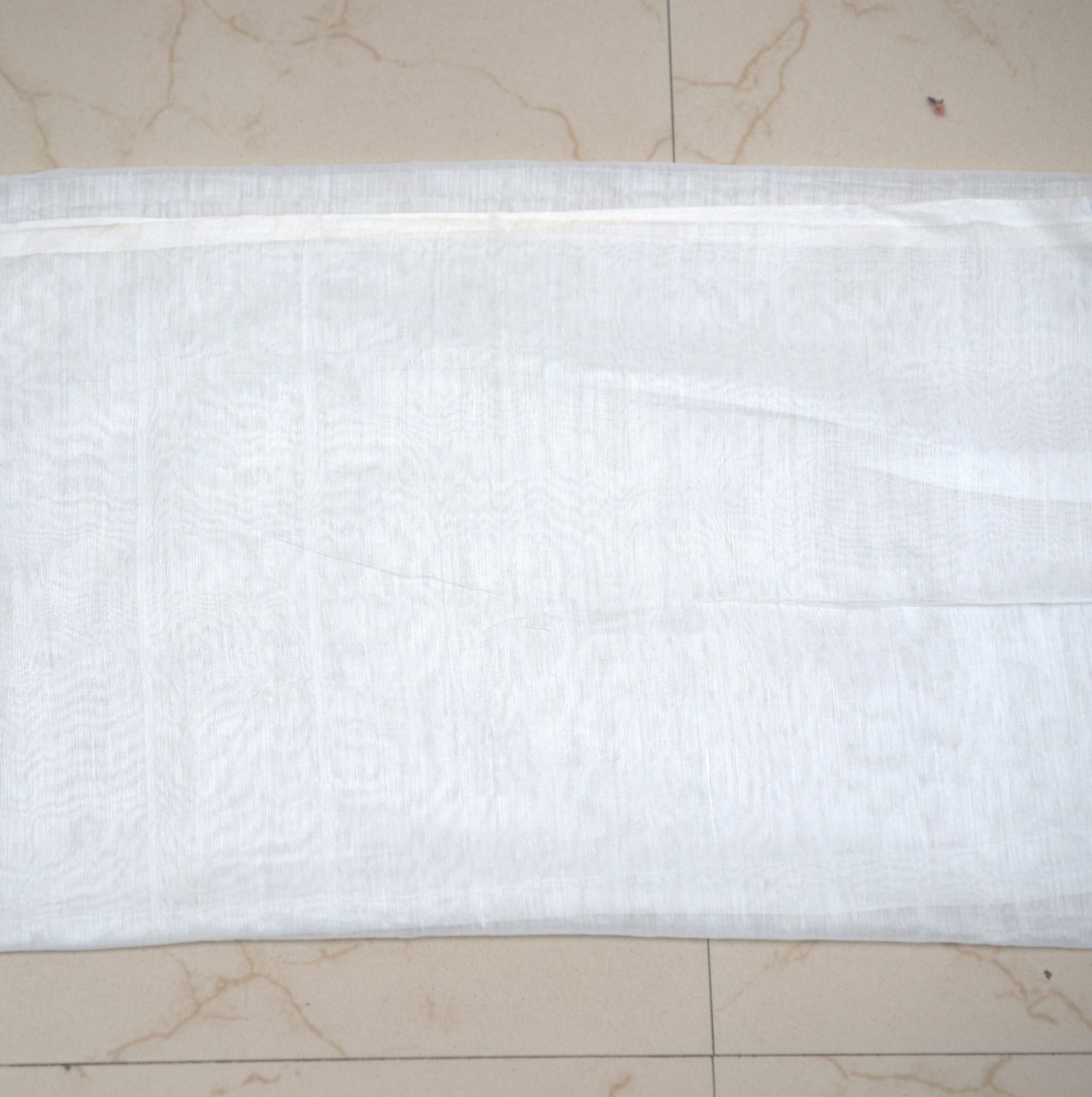 Muslin Saree with Intricate Embroidery | Attached Blouse | Silk Mark Certified