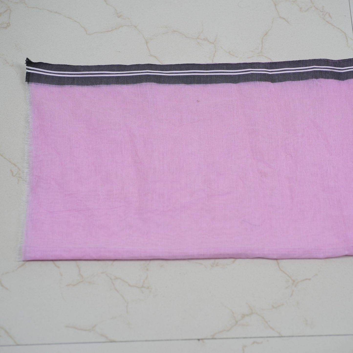 Semi Muslin Embroidery Saree with Attached Blouse