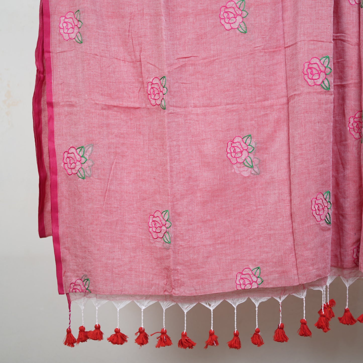 Mull Cotton Saree with Attached Blouse