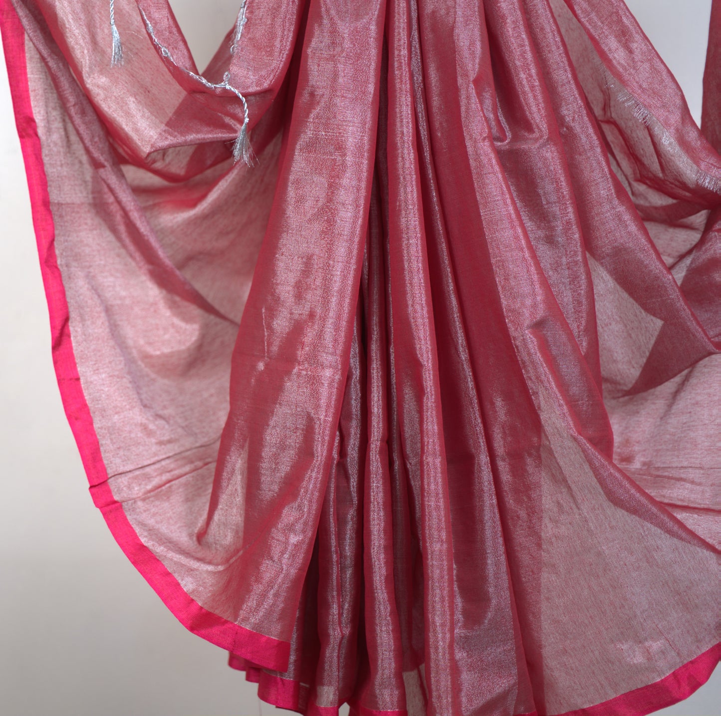 Tissue Khadi Saree with Attached Blouse