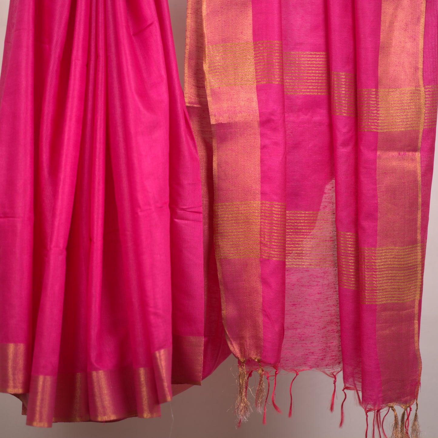 Semi Bafo Saree with Attached Blouse