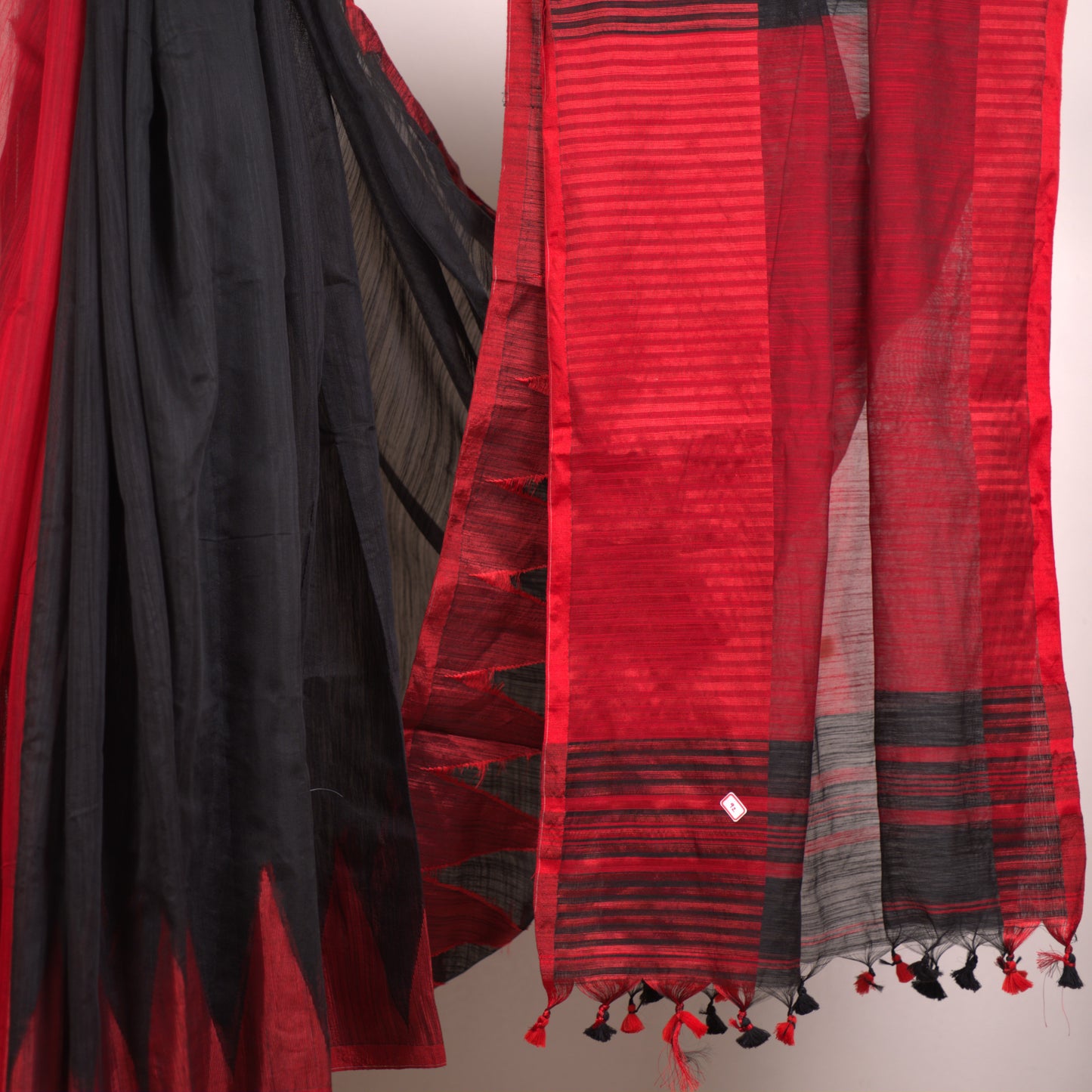 Slaf Temple Saree with Attached Blouse