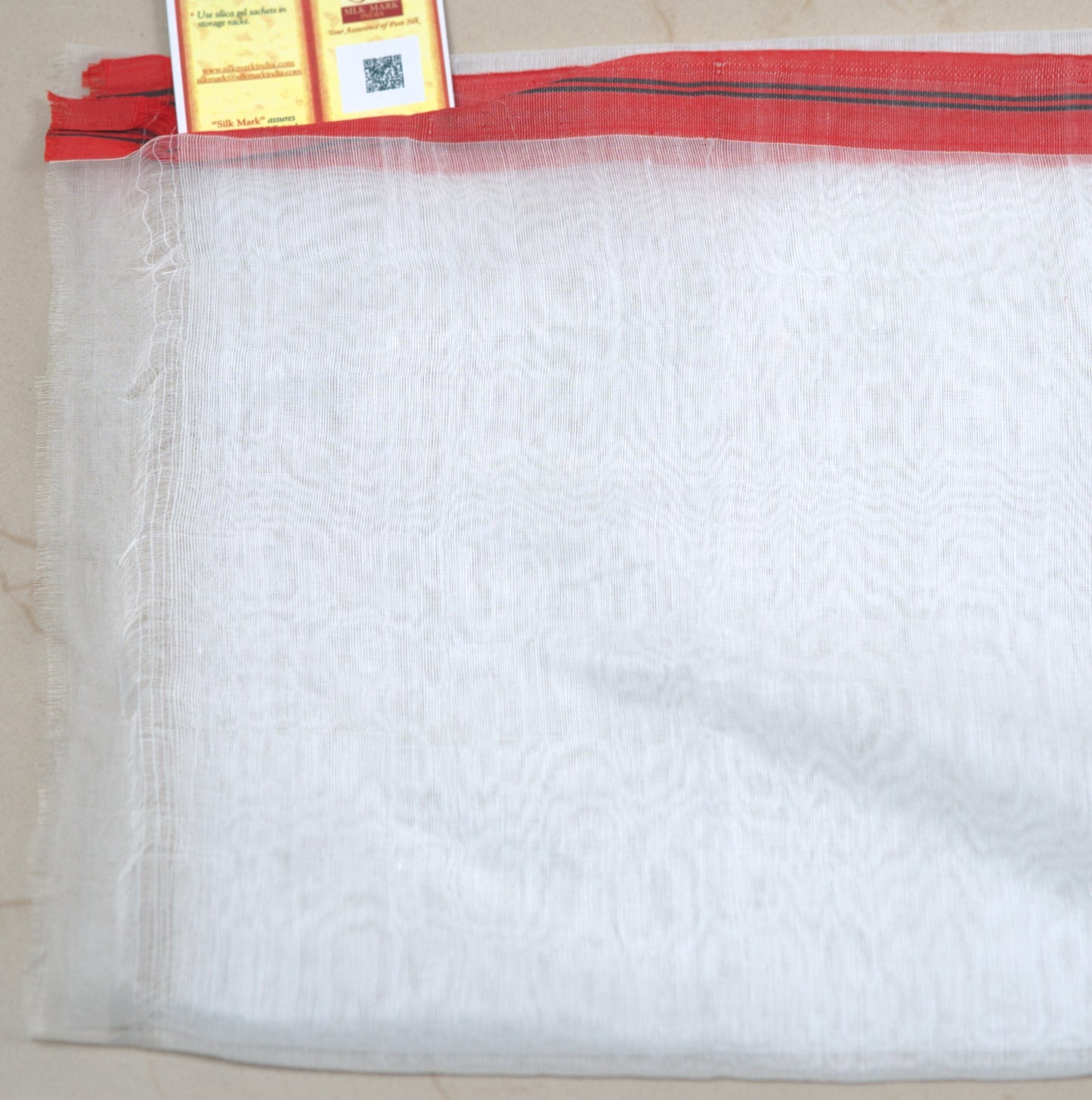 Pure Muslin Jamdhani Saree with Hand Weaving Work and Attached Blouse , silk mark certified