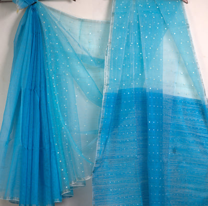 Seashel Saree with Attached Blouse and Silk Mark