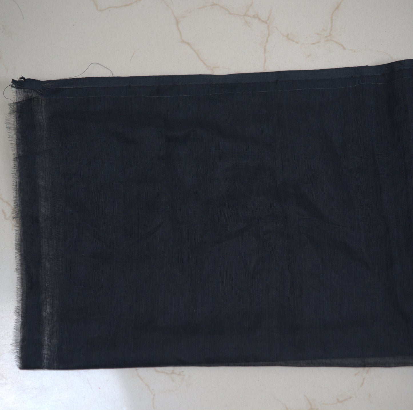 Sequin Embellished Muslin Saree with Attached Blouse