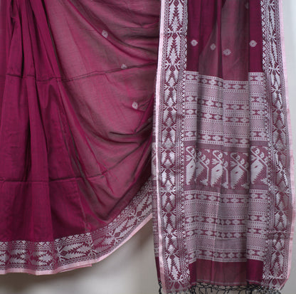 Mercerized Cotton Saree with Attached Blouse