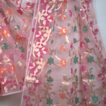 Semi Organza Saree with Attached Blouse