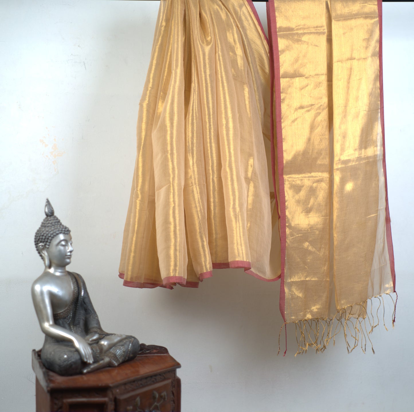 Raga Tissue Saree with Attached Blouse