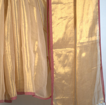 Raga Tissue Saree with Attached Blouse