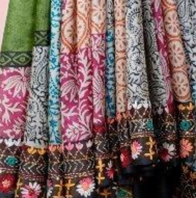 Pure Tussar Silk Saree with Lambani Work & matching work Blouse | Silk Mark Certified