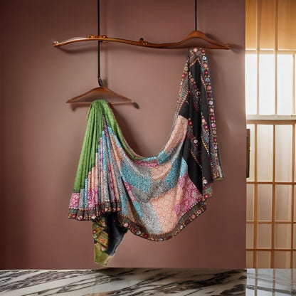 Pure Tussar Silk Saree with Lambani Work & matching work Blouse | Silk Mark Certified