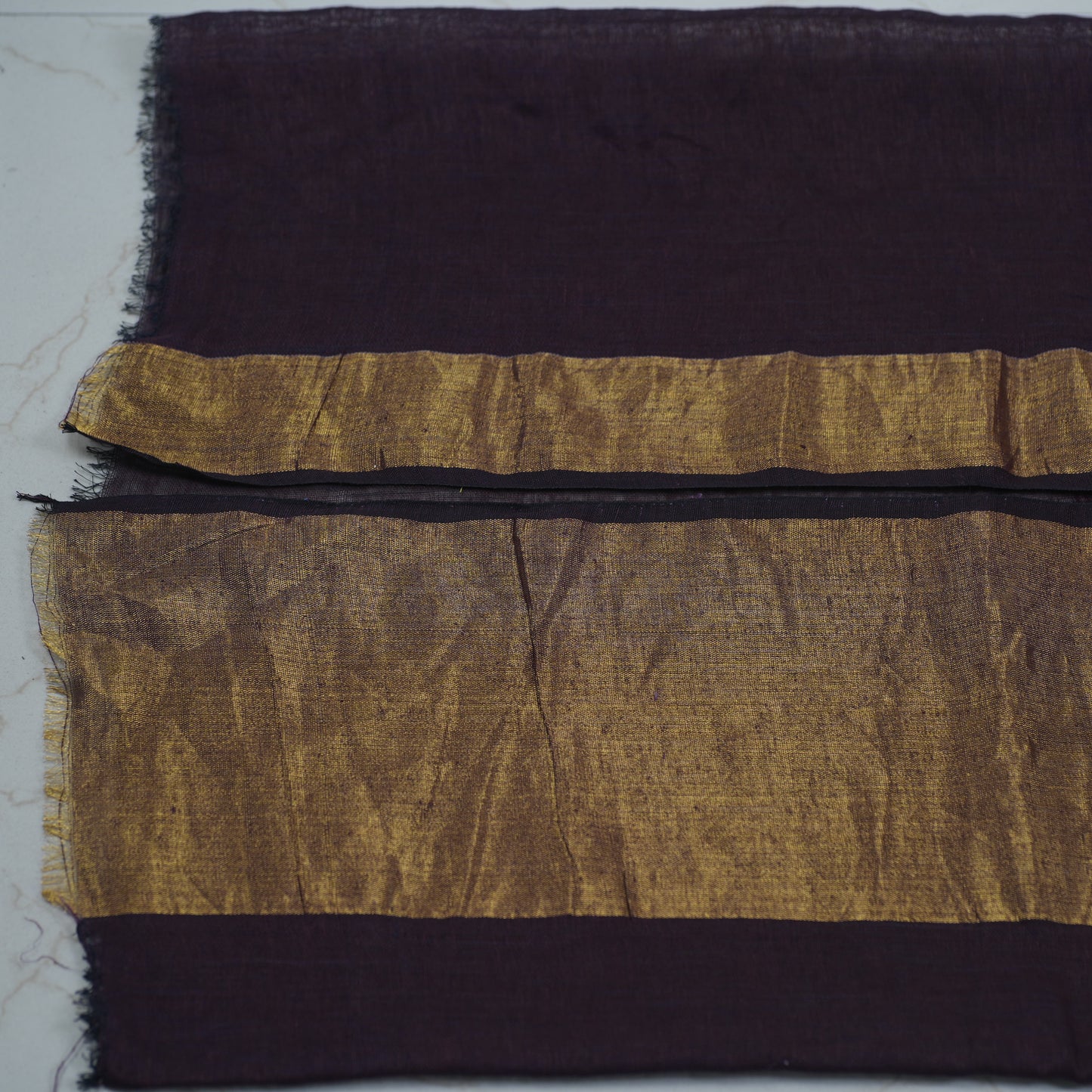 Mahapar Linen Saree with Attached Blouse