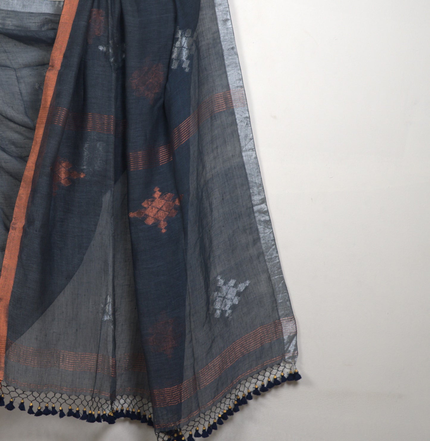 Semi Muslin Karat Saree with Attached Blouse