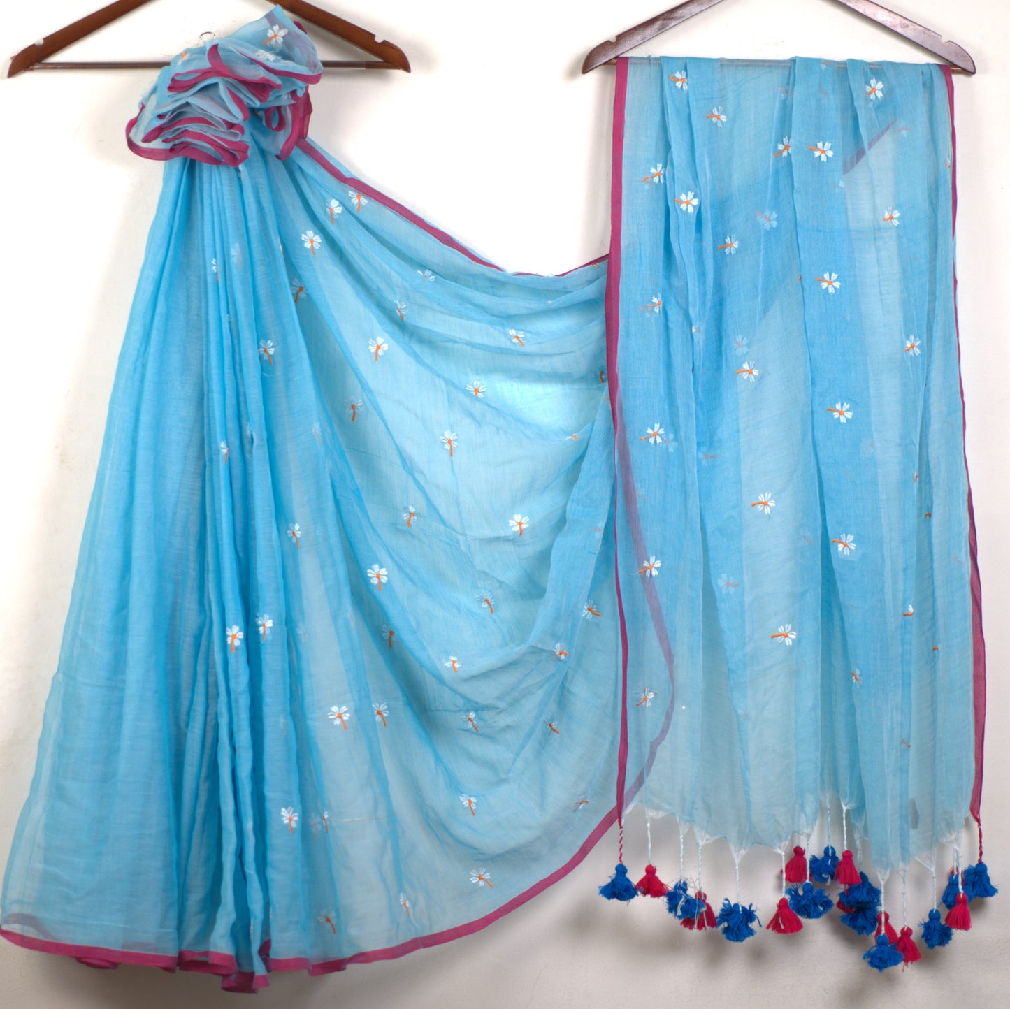 Tissue Khadi Saree with Attached Blouse