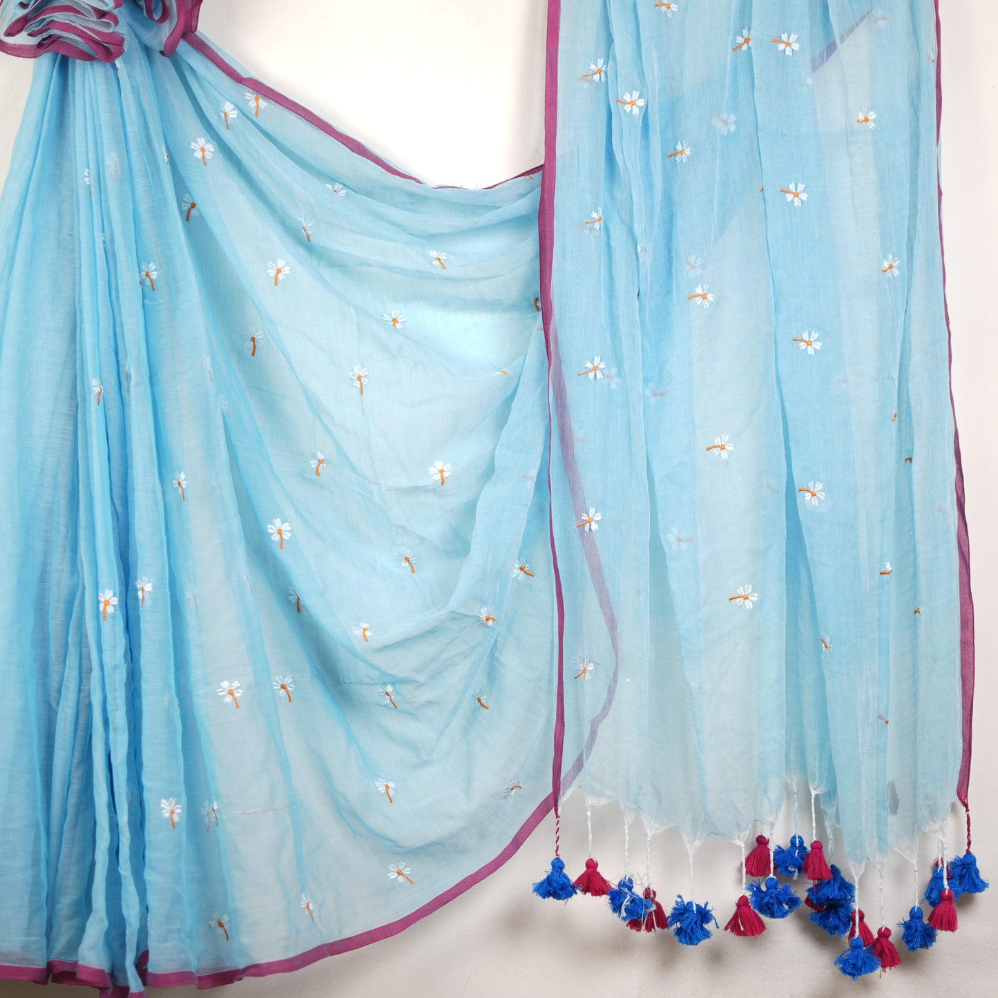 Tissue Khadi Saree with Attached Blouse