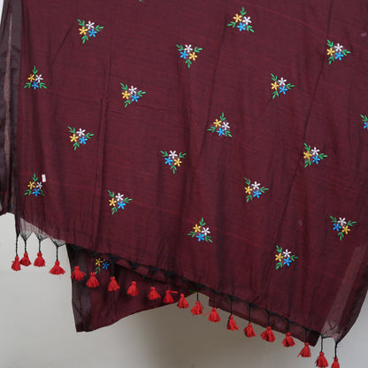 Mull Cotton Saree with Attached Blouse