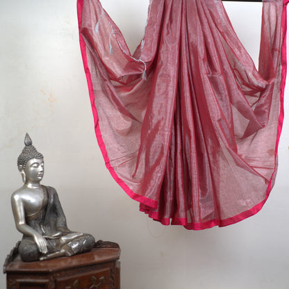 Tissue Khadi Saree with Attached Blouse