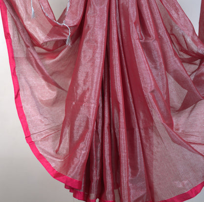 Tissue Khadi Saree with Attached Blouse