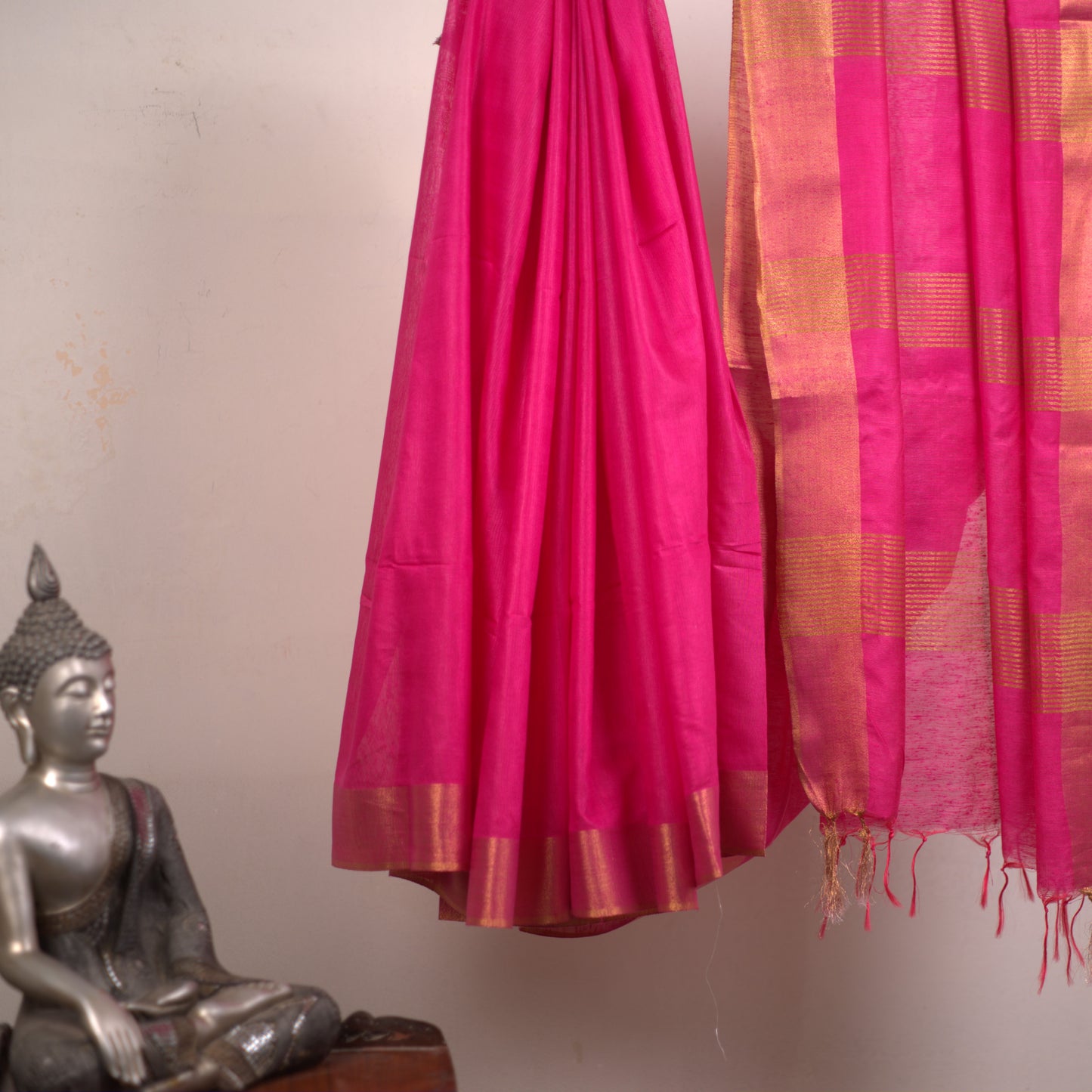 Semi Bafo Saree with Attached Blouse