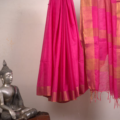 Semi Bafo Saree with Attached Blouse